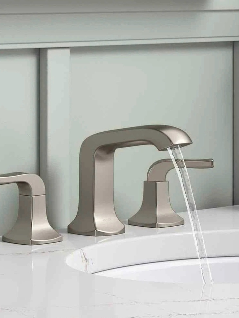 Kohler Rubicon Brushed Nigel Bathroom Faucet 8” Widespread